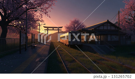 田舎の古びた駅の風景 田舎の古びた駅の風景 131265702