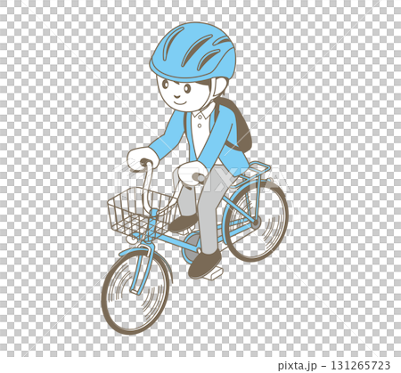 男性自転車ヘルメット02 131265723