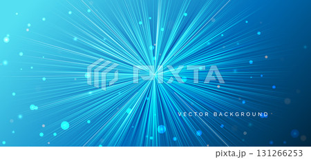 Abstract speed motion light blue radial lines background. 131266253