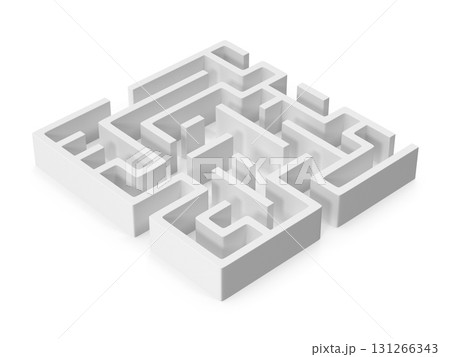 3d white maze complex pathfinding challenge 3d white maze complex pathfinding challenge 131266343