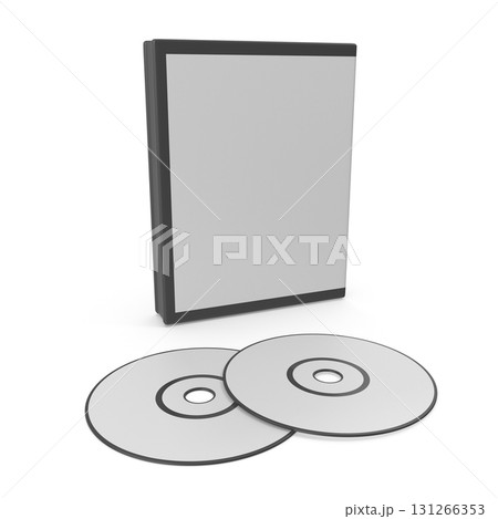 Blank dvd case and discs for media software 131266353