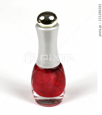 Red nail polish on white Red nail polish on white 131266383