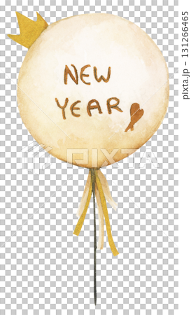 New Year Balloon Watercolor Countdown Black Gold Festive Holiday Decoration Illustration New Year Balloon Watercolor Countdown Black Gold Festive Holiday Decoration Illustration 131266465