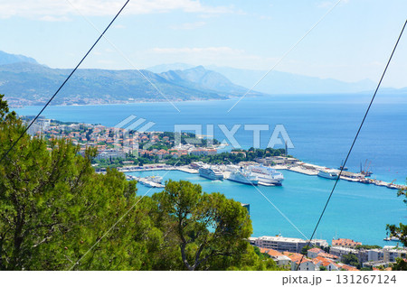 ドブロブニクのスルジ山から眺める美しい街並み 131267124