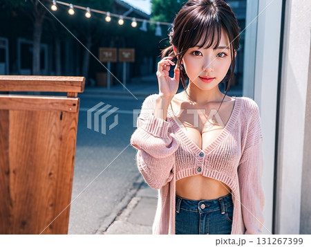 スマホで電話する女性 131267399