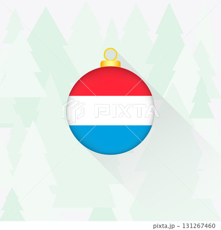Luxembourg National Flag Christmas Decoration. 131267460