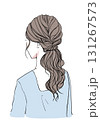 イラスト素材:ヘアアレンジ・ゆるふわ・まとめ髪 イラスト素材:ヘアアレンジ・ゆるふわ・まとめ髪 131267573