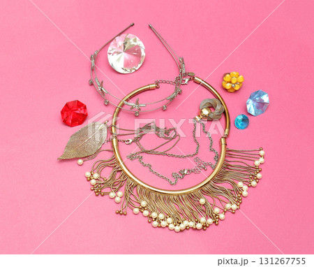 Shiny colorful jewelry 131267755