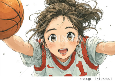 美優シリーズ：高校生 バスケットボール部 練習中 131268001