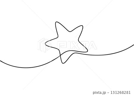 Star Continuous One Line Drawing Vector. Minimalist Rating and Favorite Symbol Vector Icon. 131268281