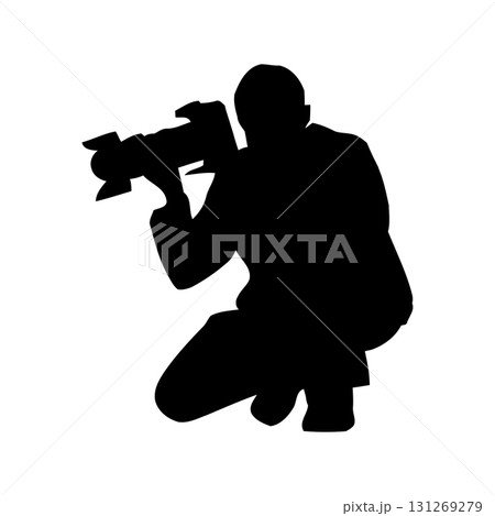 Photographer Silhouette Vector Set. Travel and Nature Photography Vector Collection. Photographer Silhouette Vector Set. Travel and Nature Photography Vector Collection. 131269279