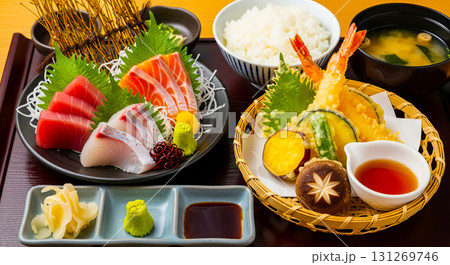 おいしいお刺身の盛り合わせ 131269746