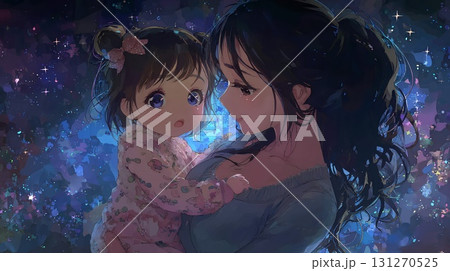 母親と赤ちゃんのイラスト 母親と赤ちゃんのイラスト 131270525