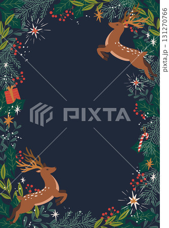 クリスマスのベクターイラストフレーム背景 131270766