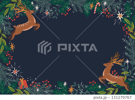 クリスマスのベクターイラストフレーム背景 131270767