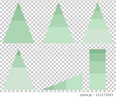 くすみグリーンの資料用図形6点セット 131271043