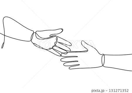 Handshake Continuous One Line Drawing Vector. Business Agreement and Partnership Vector Symbol. Handshake Continuous One Line Drawing Vector. Business Agreement and Partnership Vector Symbol. 131271352
