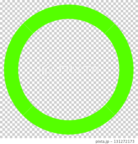 Neon green circle mark symbol icon refreshing and eye-catching background transparent illustration material 131272173
