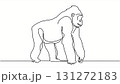 ゴリラの線画 131272183