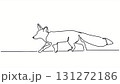 キツネの線画 131272186