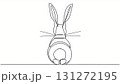ウサギの線画 131272195