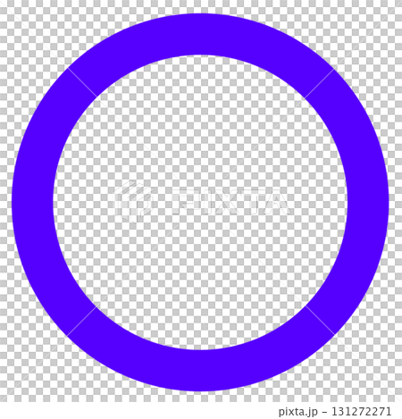 Simple purple circle mark symbol icon with transparent background illustration material 131272271