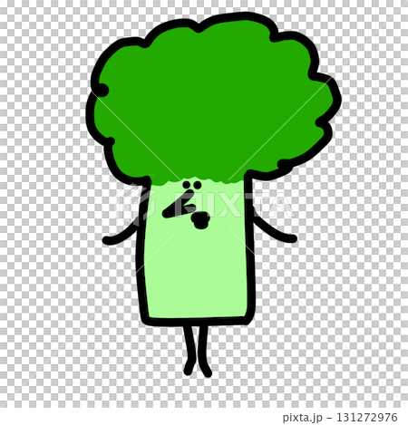 かわいいブロッコリーのキャラクター 131272976