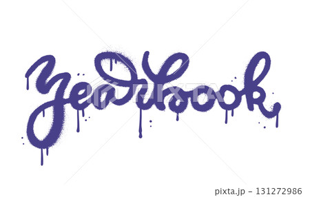 Yearbook - lettering isolated word. Handwritten modern teens calligraphy, brush painted letters. Inspirational text, vector illustration. Template for banner, flyer, greeting card, photo overlay Yearbook - lettering isolated word. Handwritten modern teens calligraphy, brush painted letters. Inspirational text, vector illustration. Template for banner, flyer, greeting card, photo overlay 131272986