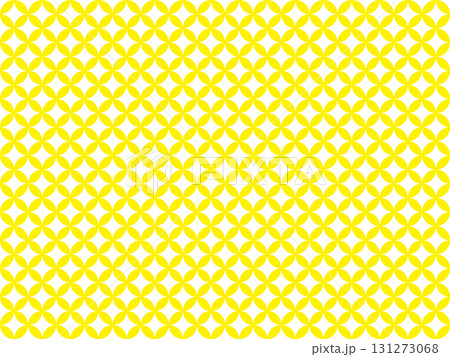 黄色の七宝柄の背景 黄色の七宝柄の背景 131273068