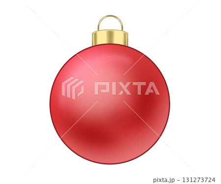 赤色のクリスマスボールオーナメント 赤色のクリスマスボールオーナメント 131273724