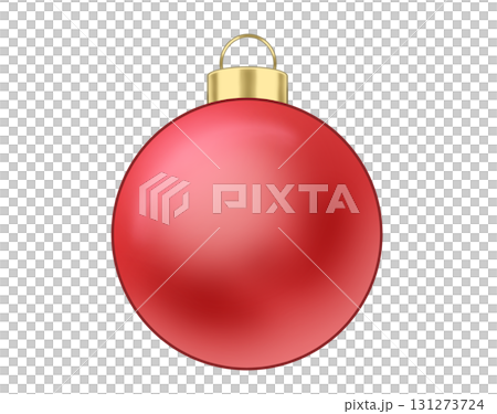 赤色のクリスマスボールオーナメント 赤色のクリスマスボールオーナメント 131273724