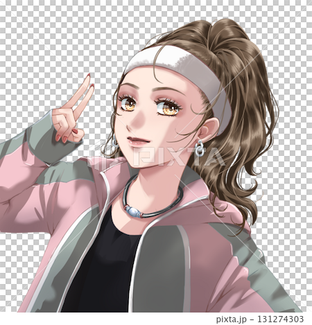 SNS圖示素材運動女性插畫 131274303