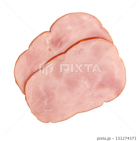 cooked and smoked ham isolated cooked and smoked ham isolated 131274371