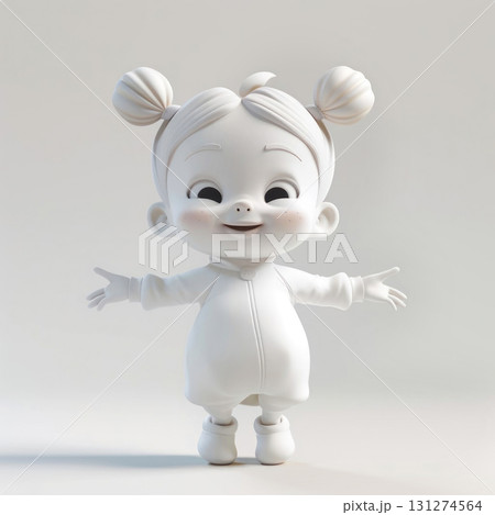 Cheerful animated character figurine with an inviting smile, ideal for kids collections and wallpapers!  131274564