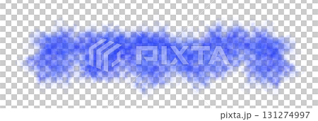 Dense blue smoke cloud with transparent background, spreading horizontally with realistic soft texture and misty edges for visual effects Dense blue smoke cloud with transparent background, spreading horizontally with realistic soft texture and misty edges for visual effects 131274997