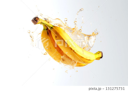 photo of bananas caught in a watery ballet. 131275731
