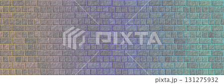 Brick background. Panoramic view. Monochrome particles abstract for wallpaper or background copy mask for photo editor. 131275932