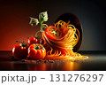 Savor the essence of Italian cuisine with this vibrant photo featuring fresh tomatoes 131276297