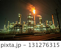 ライトアップされた工場群 : サイバーパンクな夜景 131276315