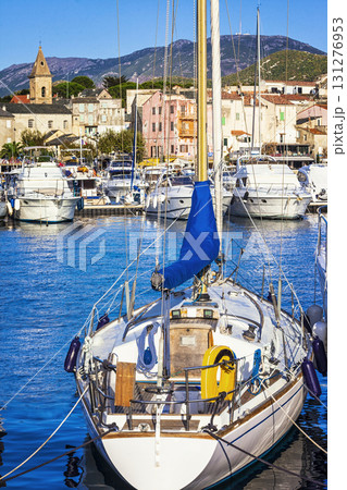 picturesque village and  port in Saint Florent in Corsica 131276953