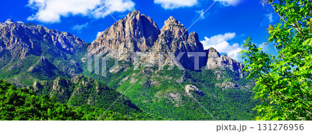impressive mountains landscapes of Corsica 131276956
