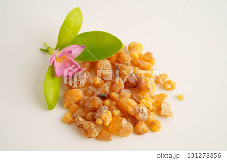Frankincense or olibanum aromatic resin used in incense and perfumes. 131278856