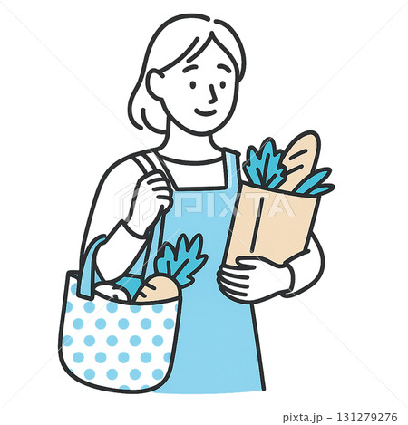 買い物をしている主婦 131279276
