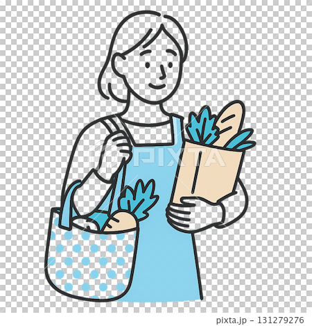 買い物をしている主婦 131279276