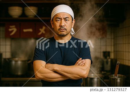 ラーメン屋 怖い顔の店主 ラーメン屋 怖い顔の店主 131279327