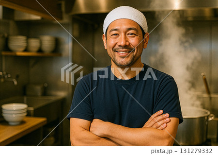 ラーメン屋　笑顔の店主 131279332