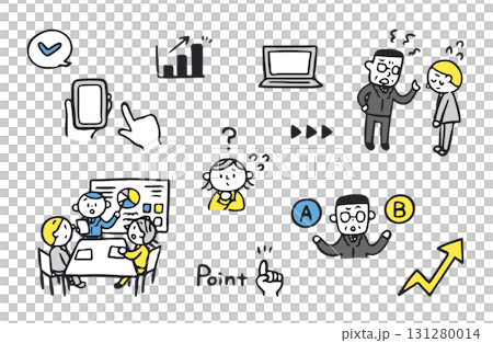 Business scene illustration set 131280014