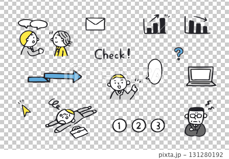 Business scene illustration set Business scene illustration set 131280192