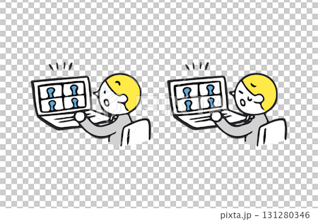 線上會議的插圖 131280346