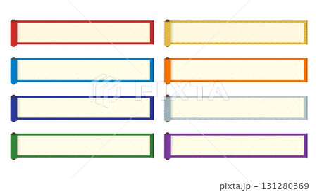 和の巻物テロップベースセット 131280369